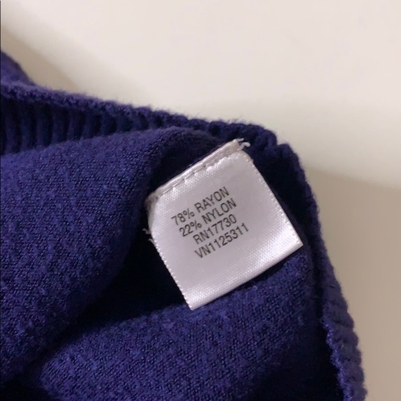 Isaac Mizrahi Nautical Preppy navy blue Short Sleeve sweater Top medium - Picture 8 of 8